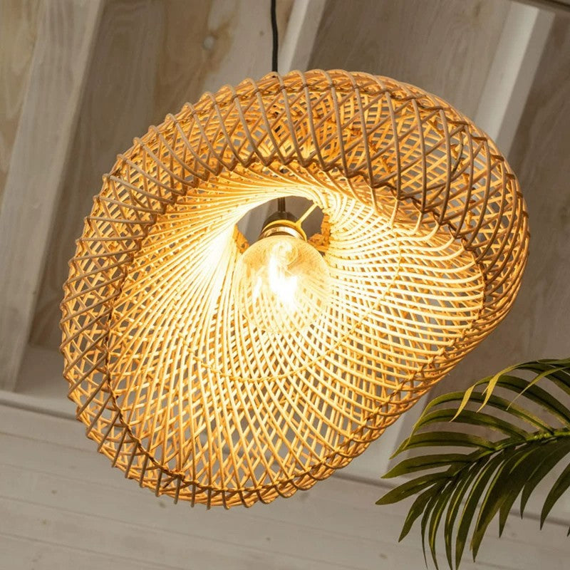 Handwoven Bamboo Pendant Light