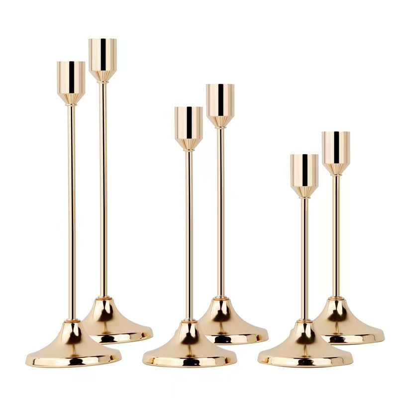 European-style metal candle holder