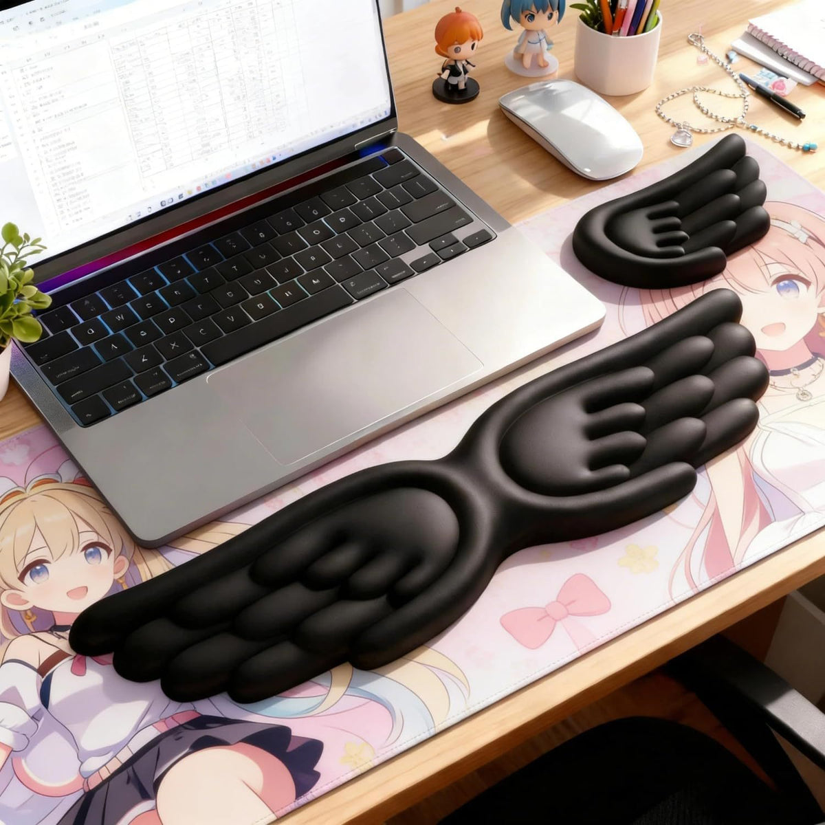 Creative Angel Wings Silicone Keyboard Wrist Rest Ergonomic Office Non-Slip Wrist Support