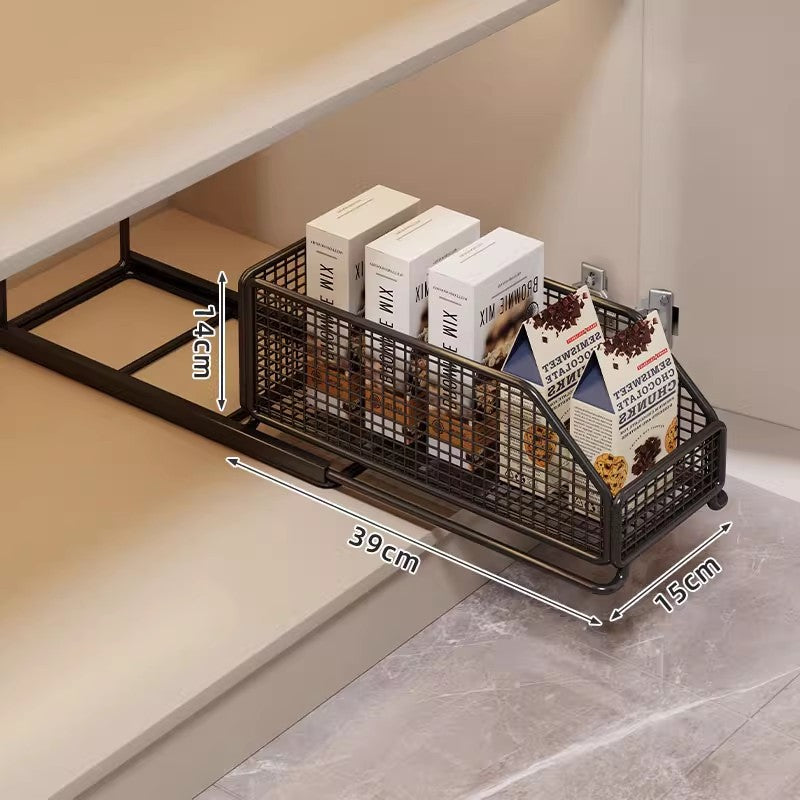 Pull-Out Under-Sink Cabinet Storage Organizer Multi-Layer Sliding Basket
