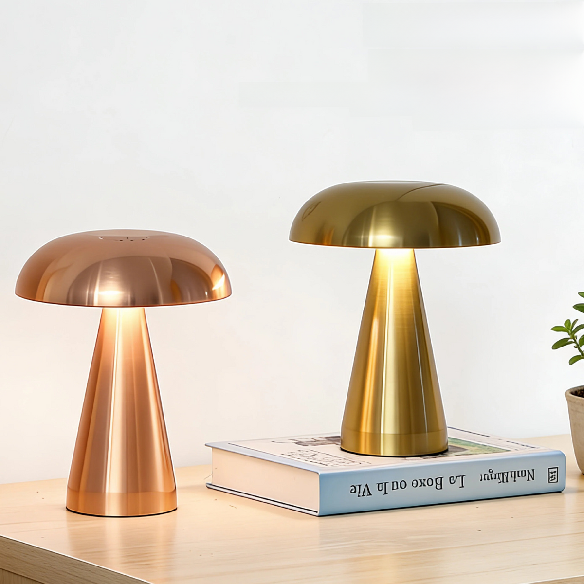 Mushroom Shape LED Rechargeable Table Lamp
