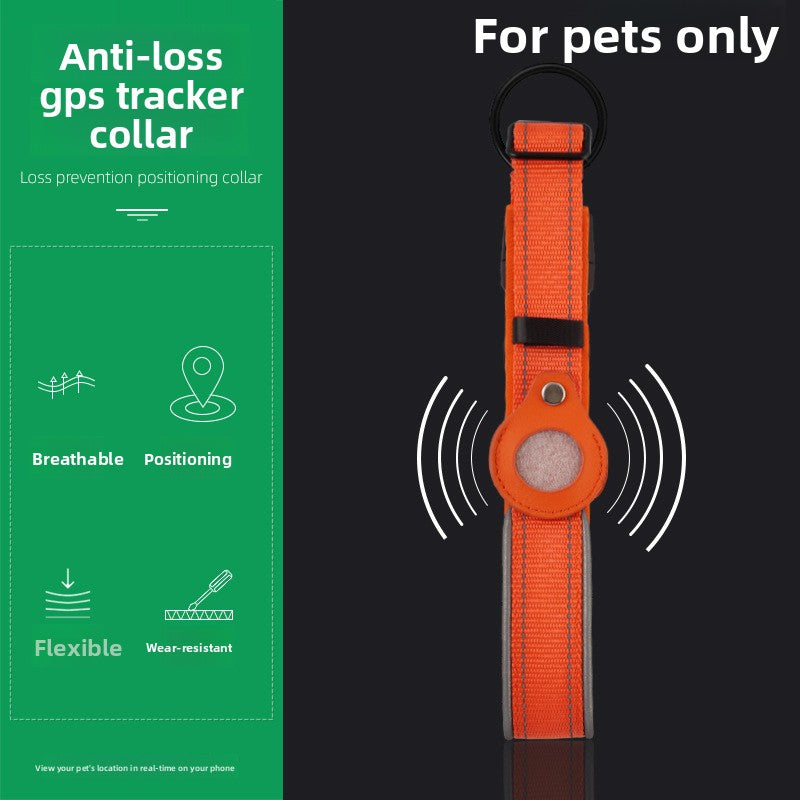 Nylon Pet Collar with Tracker Holder