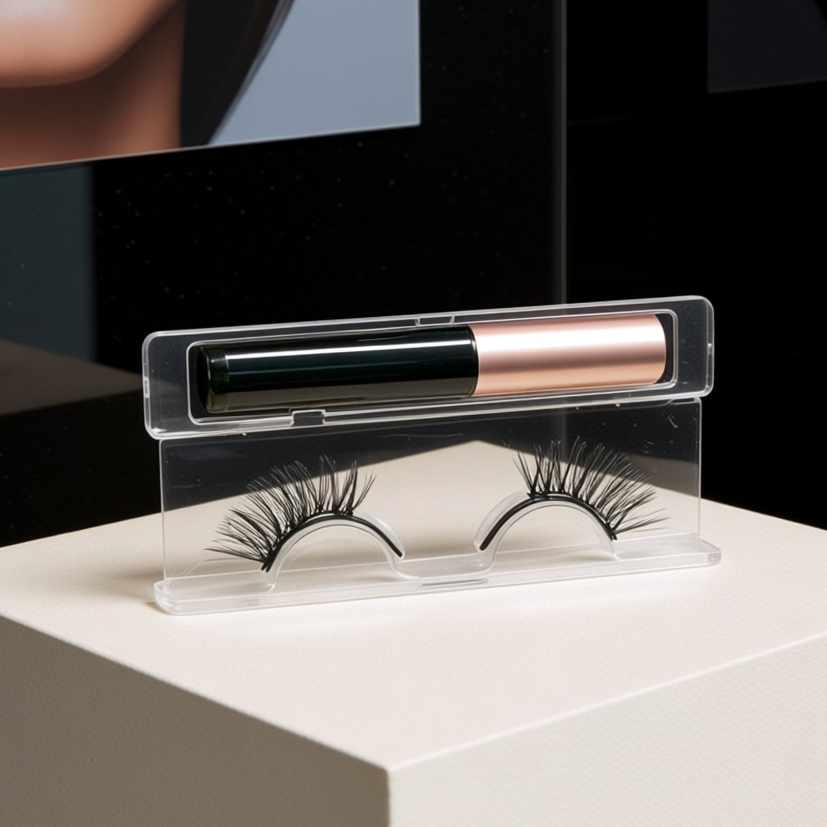 Semi-eyelid magnetic false eyelashes