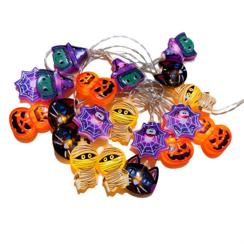 Halloween LED Light String with Pumpkin and Ghost for Outdoor Holiday Decoration
