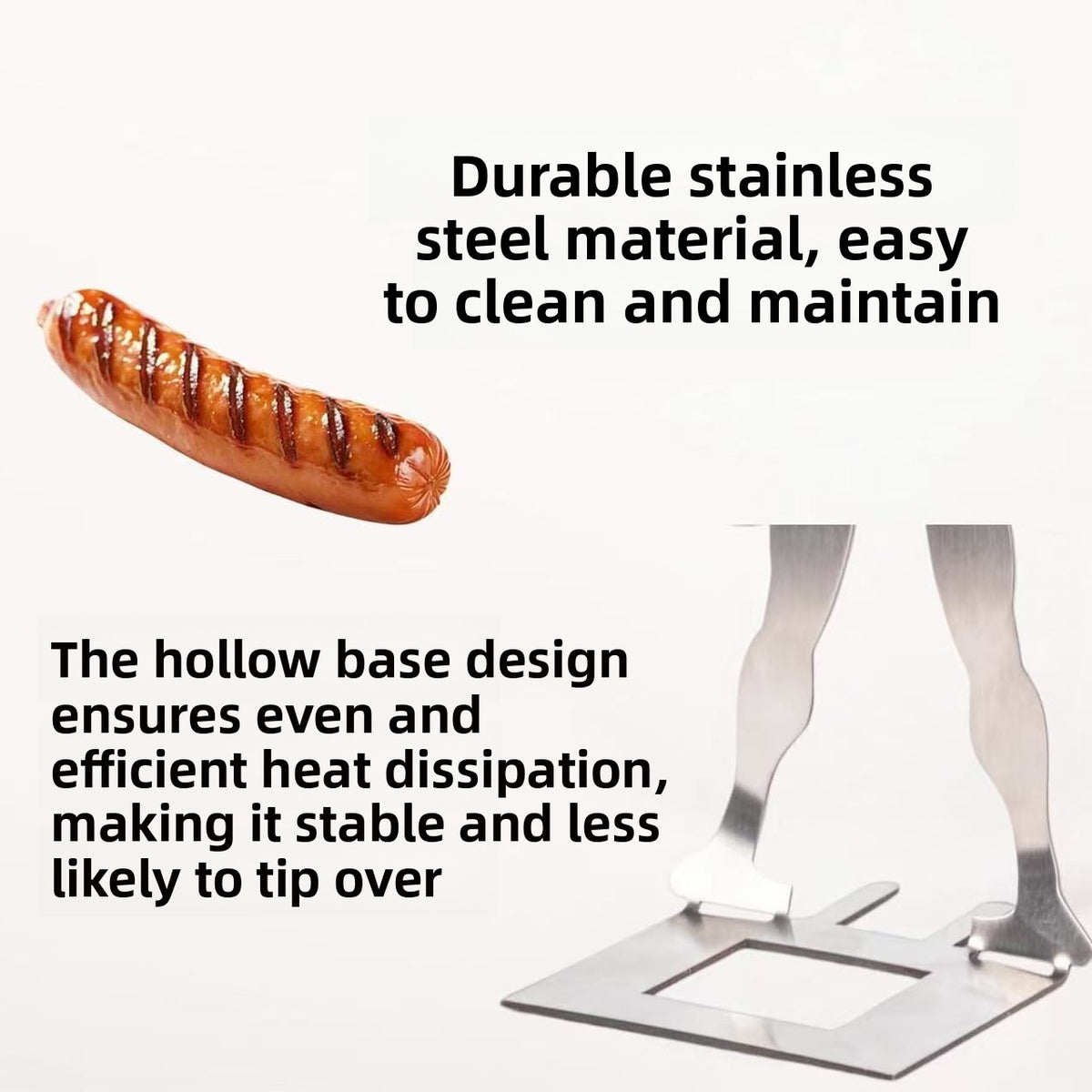 Sausage rack, muscular man hot dog rack