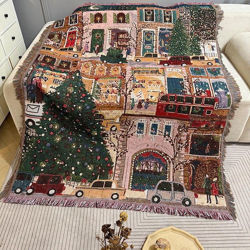 Christmas Tapestry Blanket Wall Decoration