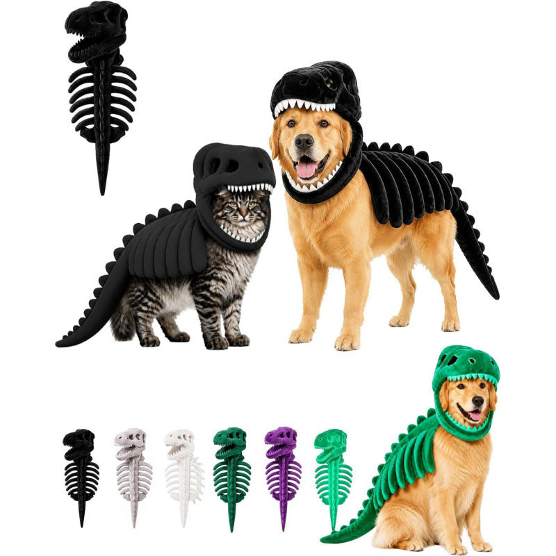 Dinosaur Skeleton Plush Pet Costume