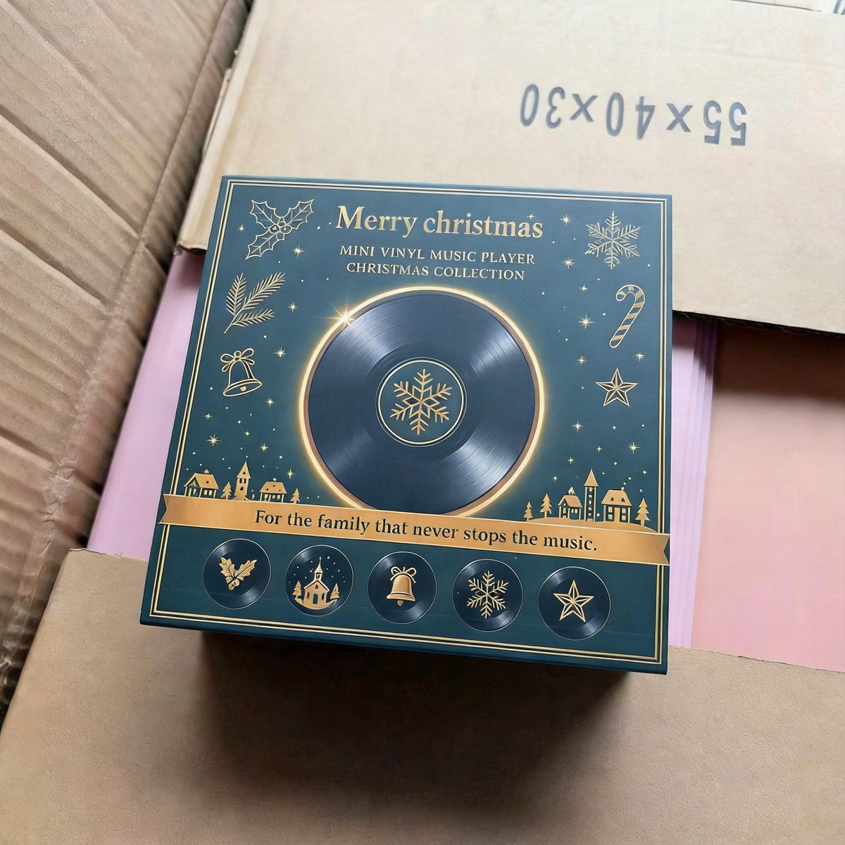 Christmas music box fridge magnet