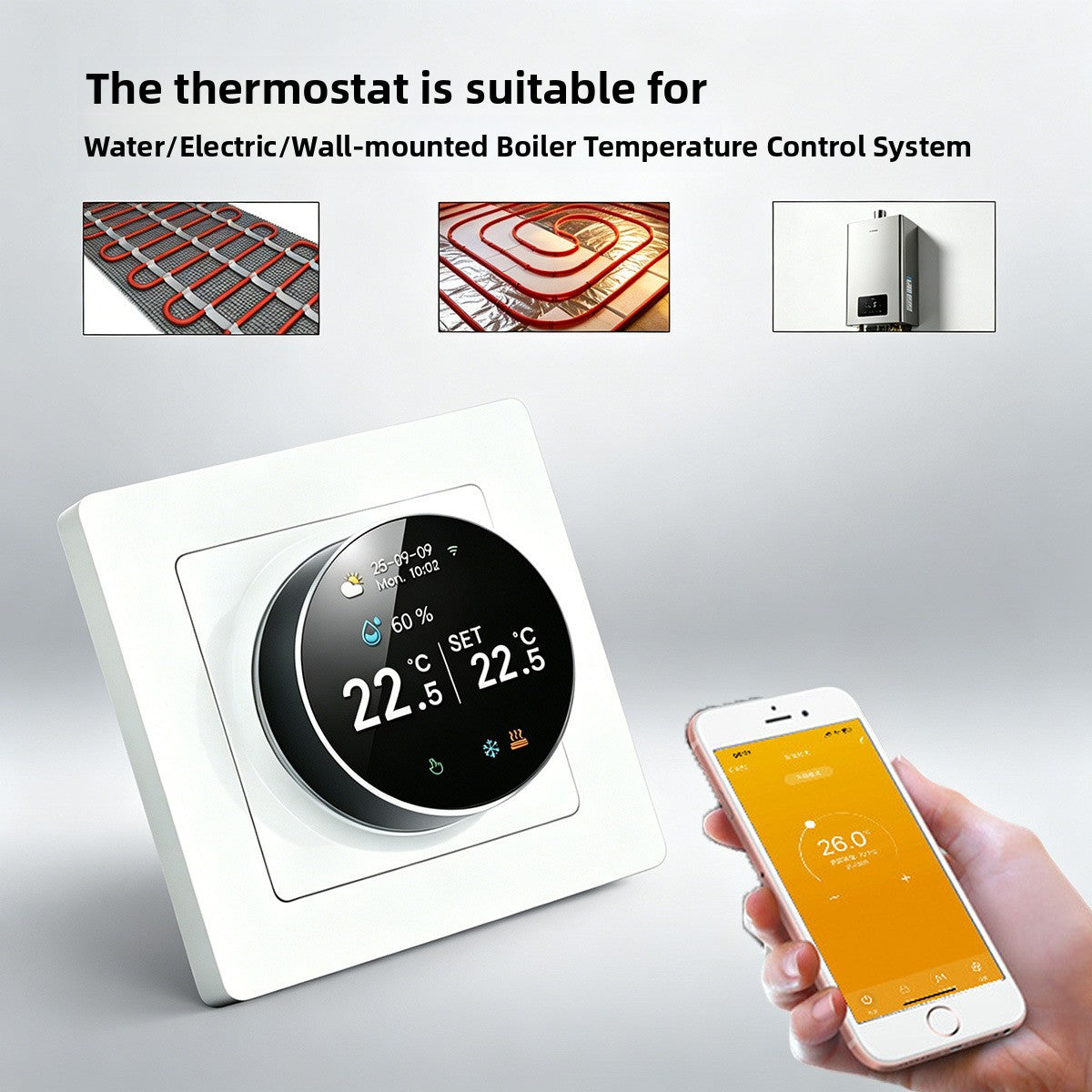 WiFi Heating Thermostat with Remote App Control