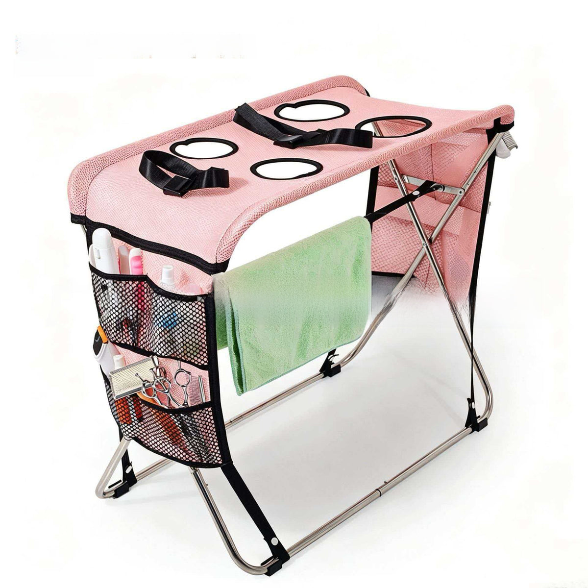 Foldable Pet Grooming Table Stainless Steel Frame