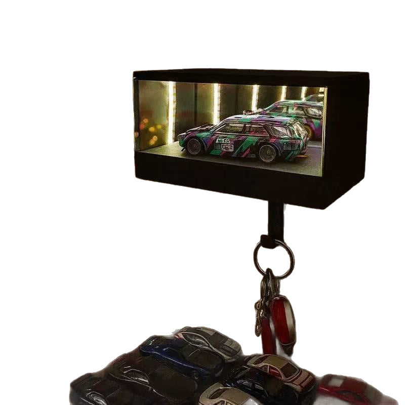 Infinity Garage Keychain 3D Wall Mirror LED Light Display Box