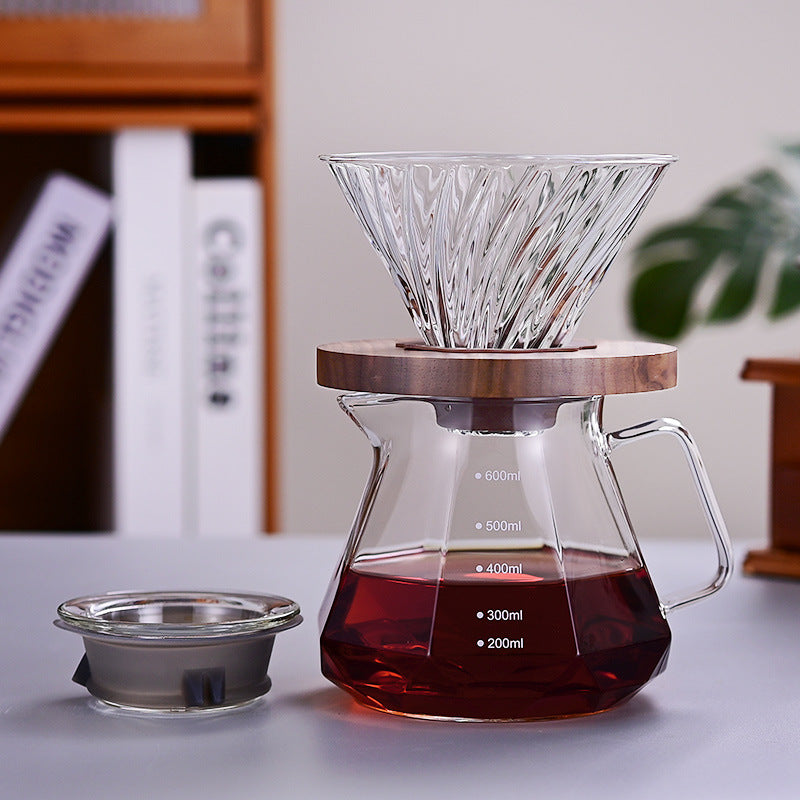 Glass coffee filter cup