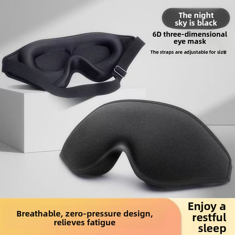 3D Contoured Full Blackout Sleep Eye Mask with Adjustable Strap