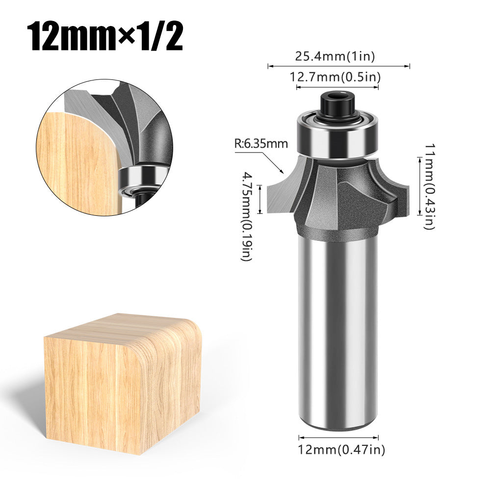 Tungsten Steel Round Angle Woodworking Milling Cutter