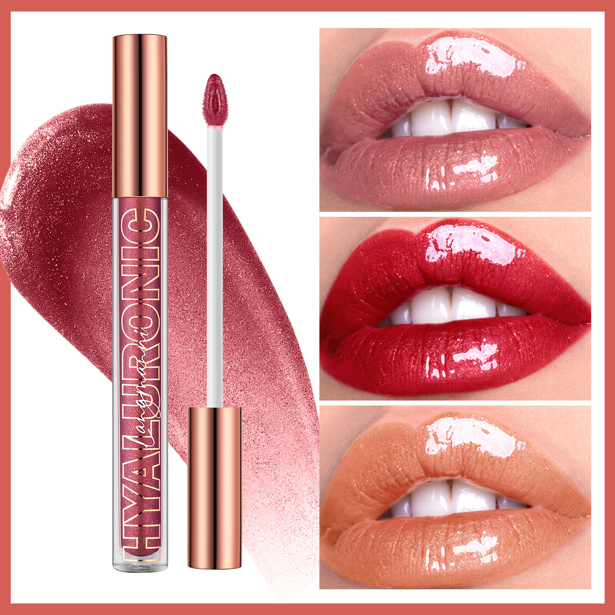 Hyaluronic Acid Glitter Lip Gloss Set