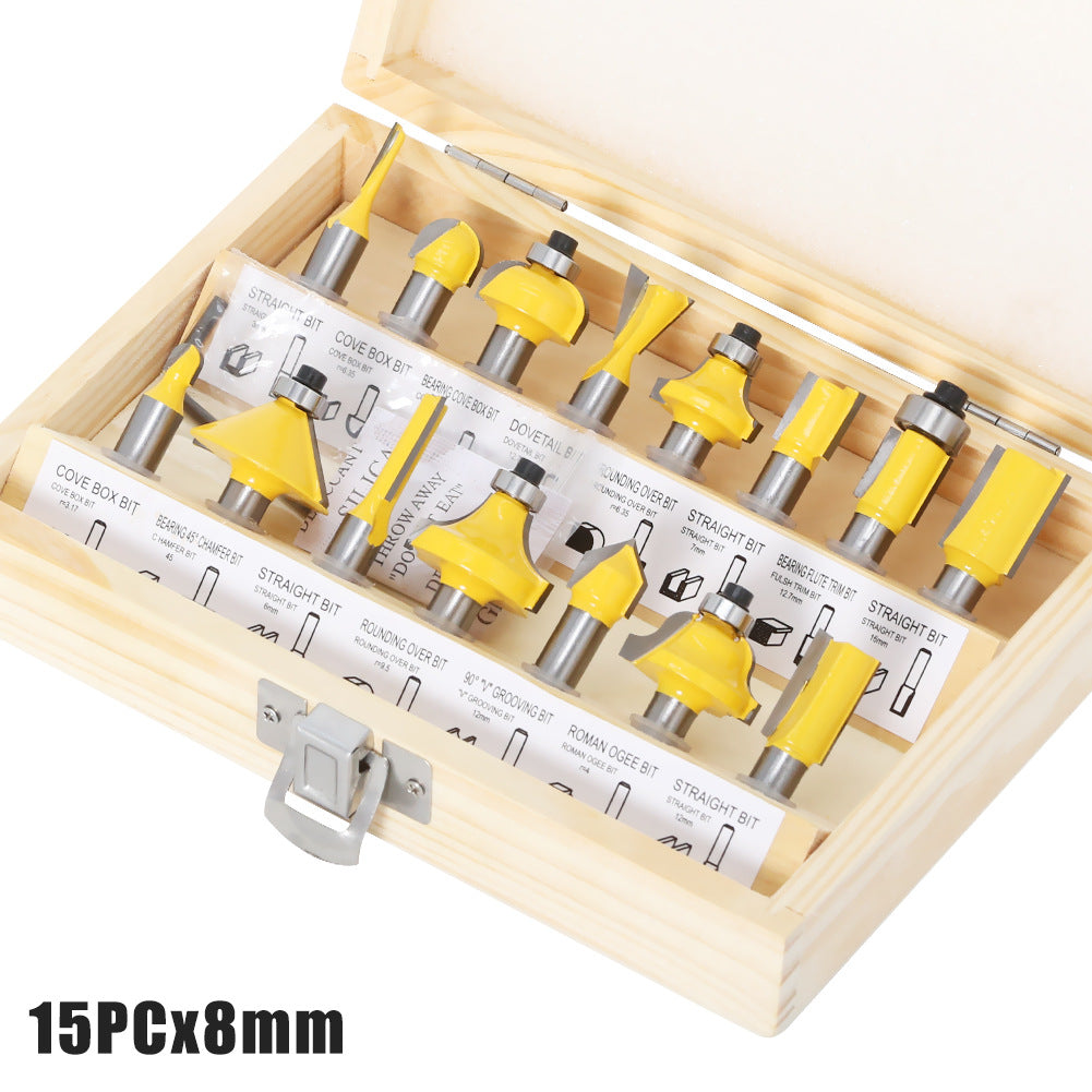 Woodworking milling cutter set