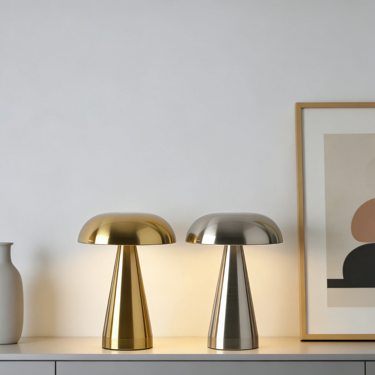 Mushroom Shape LED Rechargeable Table Lamp