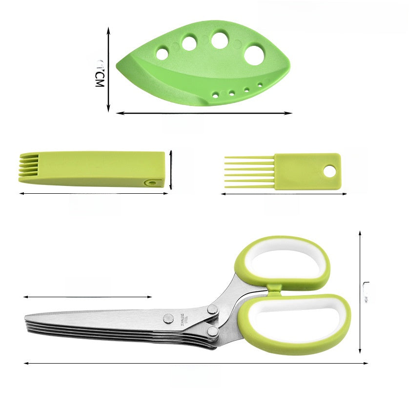 Multi-Layer Stainless Steel Herb Scissors