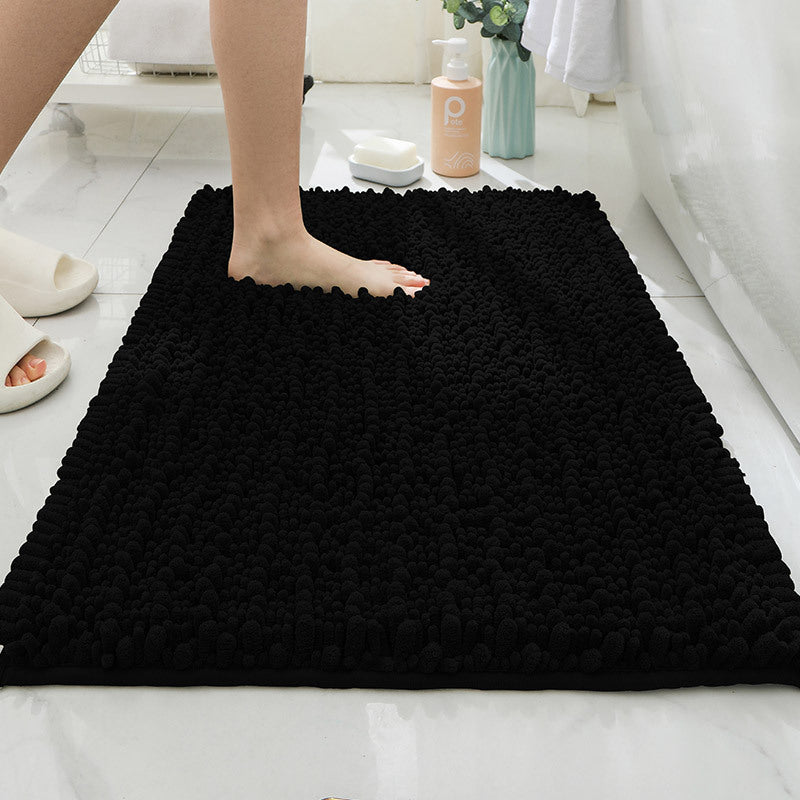 Thick Absorbent Chenille Bath Mat Non Slip Long Pile Home Floor Rug Machine Washable