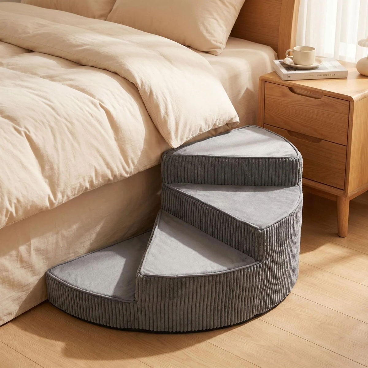 Rotatable Pet Stairs with Removable Washable Cover