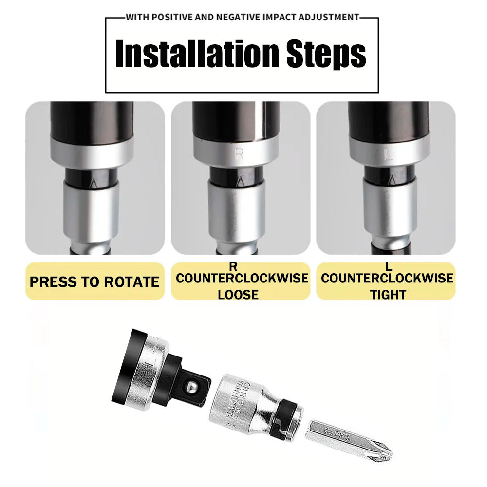 13-Piece Impact Screwdriver Set with Magnetic Bits