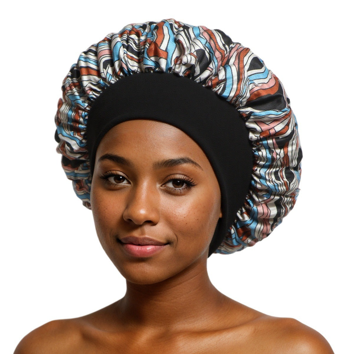 Satin Wide Brim Shower and Sleep Cap