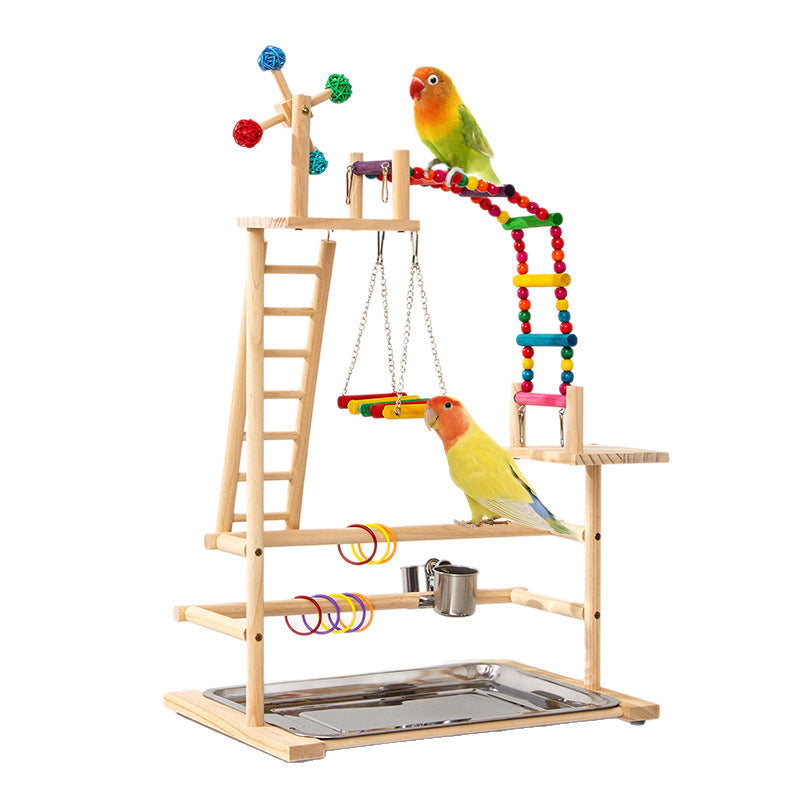 Wooden Bird Training Play Stand