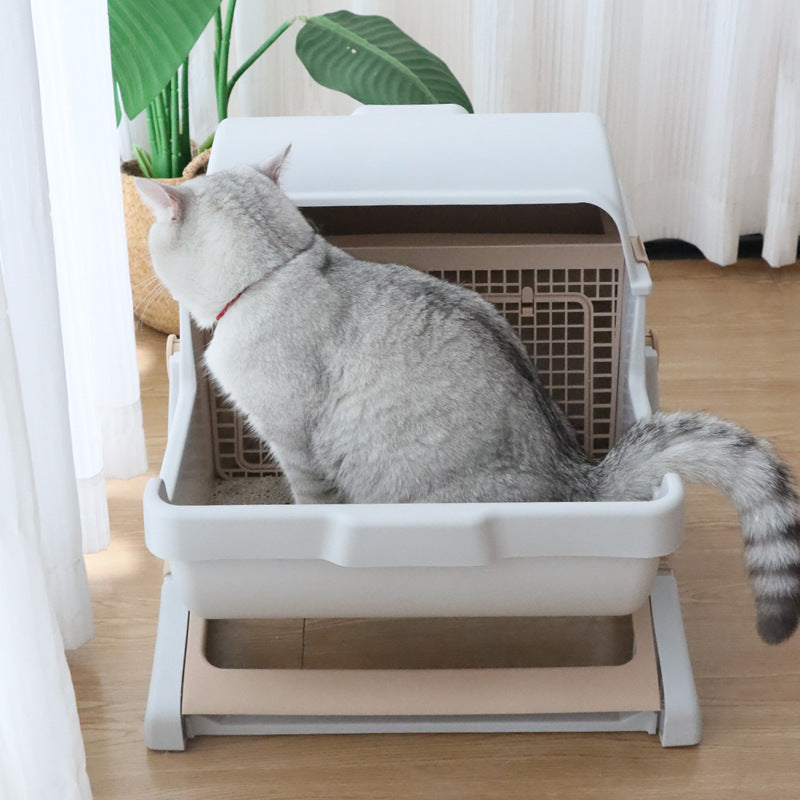 Semi-Automatic Cat Litter Box