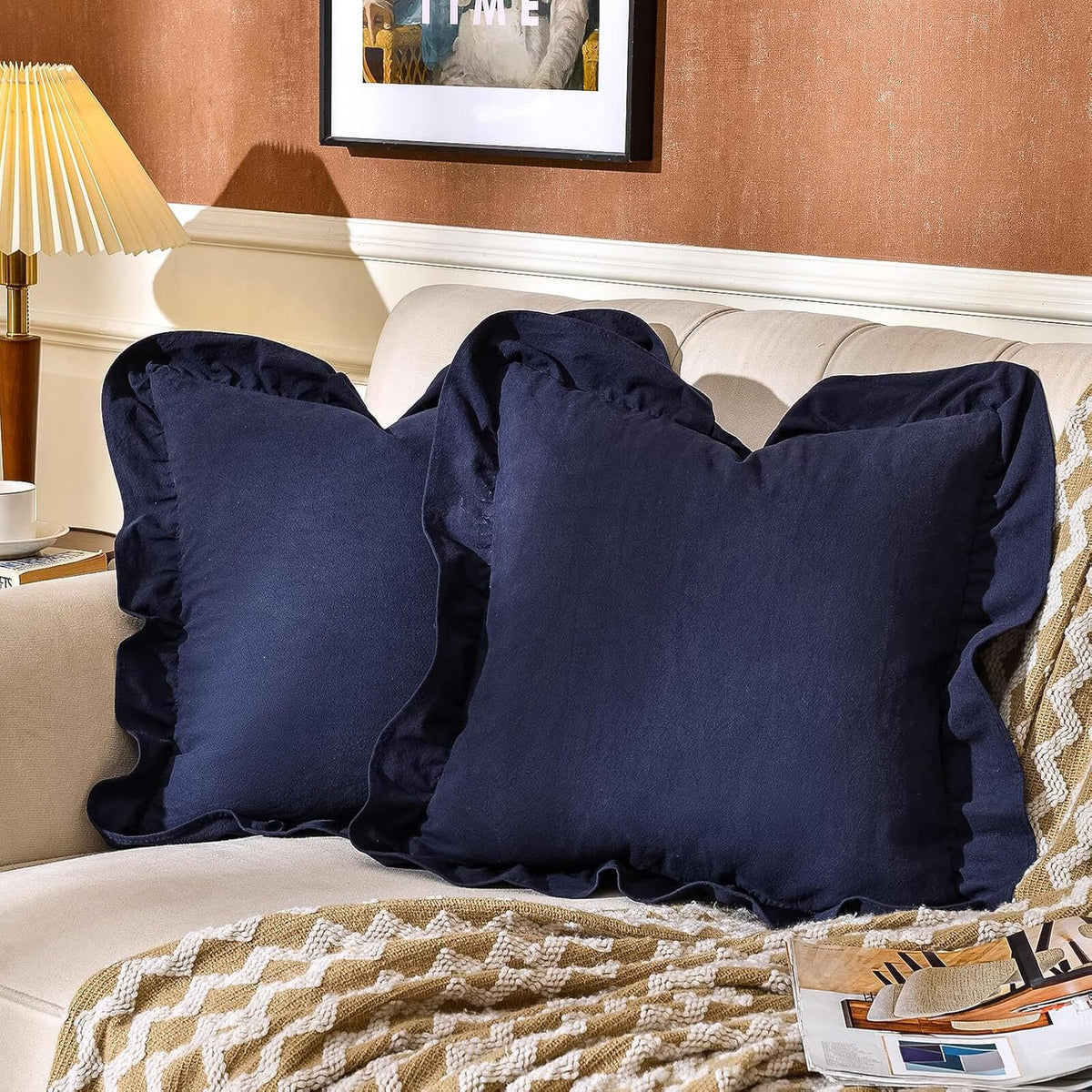 Solid color sofa throw blanket