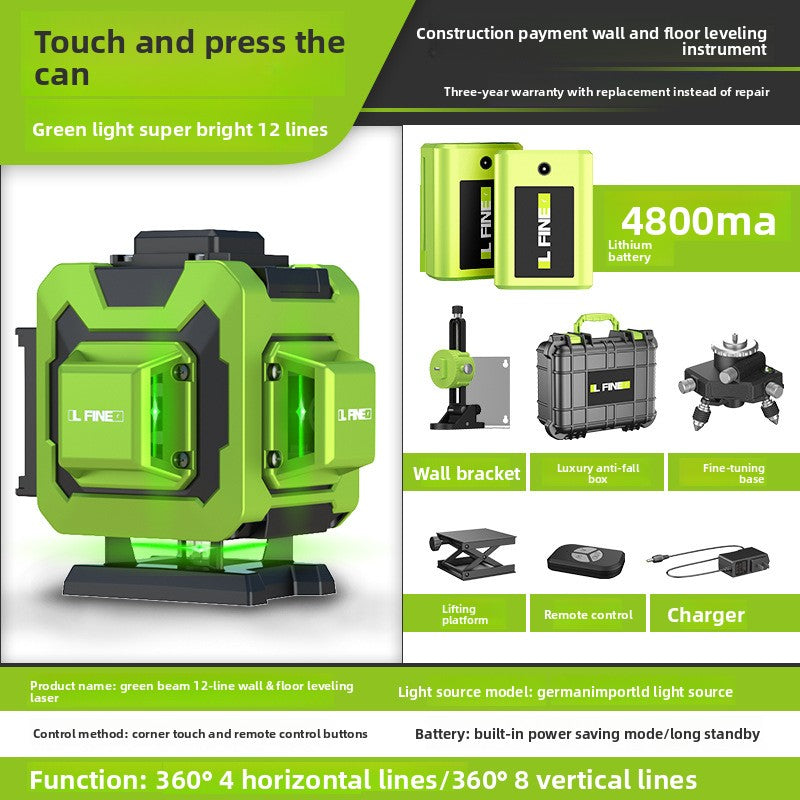 Green Laser Level 12/16 Line