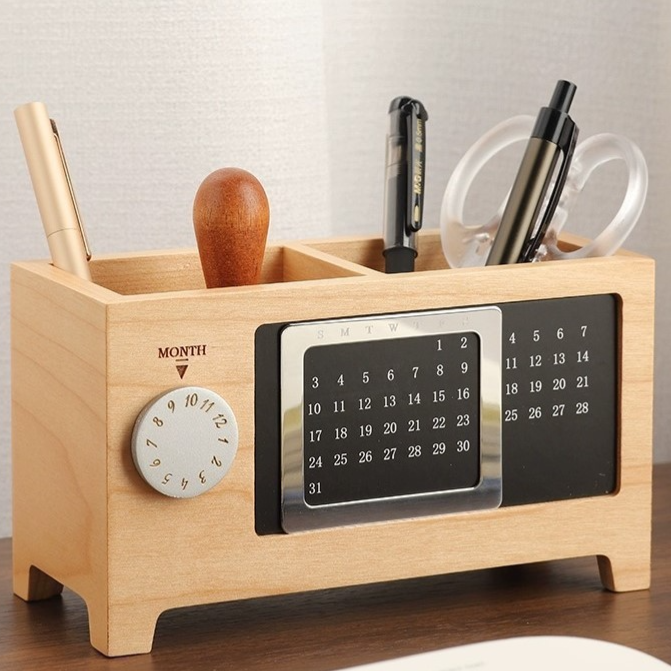 Wooden desktop organizer