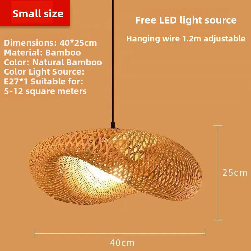 Handwoven Bamboo Pendant Light