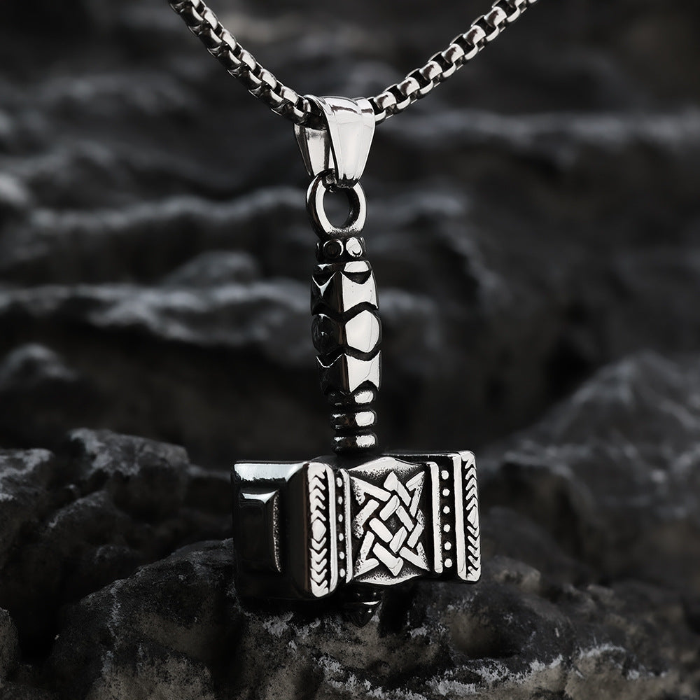 Vintage Viking Hammer Pendant Necklace