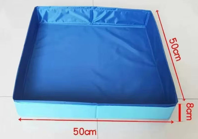 Foldable Inflatable Pet Bathing Pool with Safety Fence