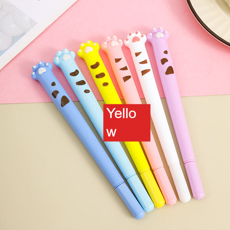 Soft Glue Cat Claw 0.5mm Gel Pen Cute Plant Design