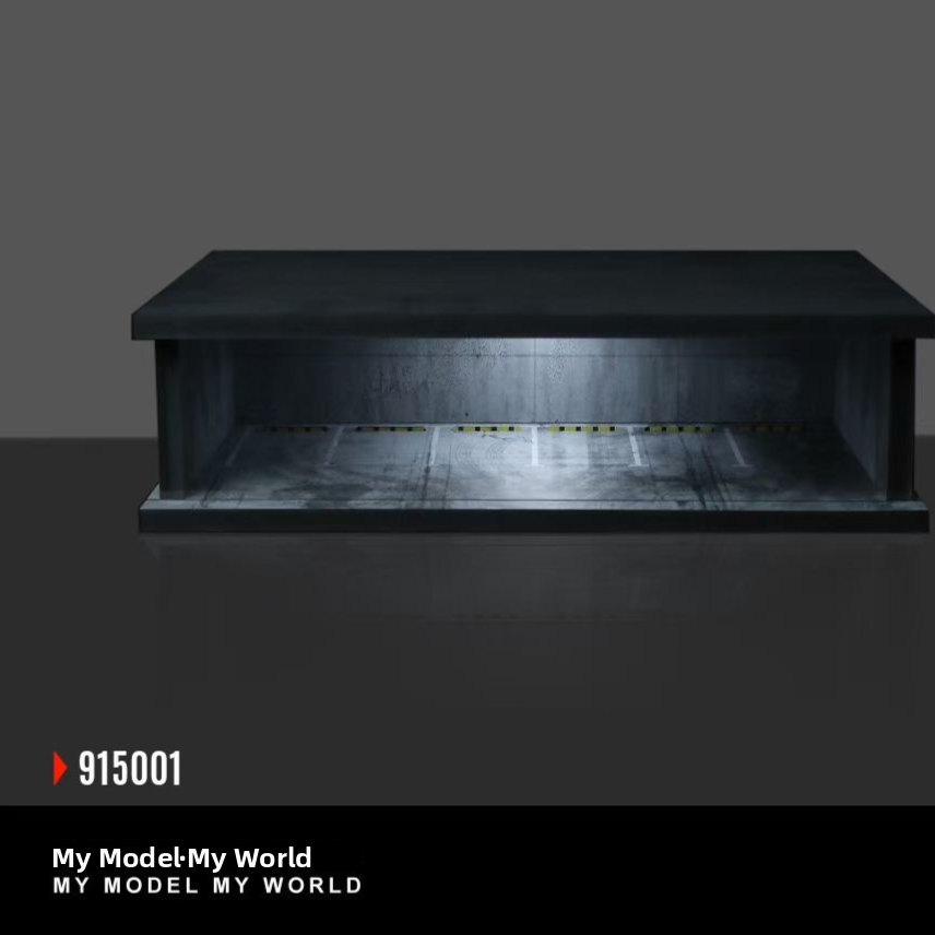 1:64 Scale Underground Parking Garage Model with Lights