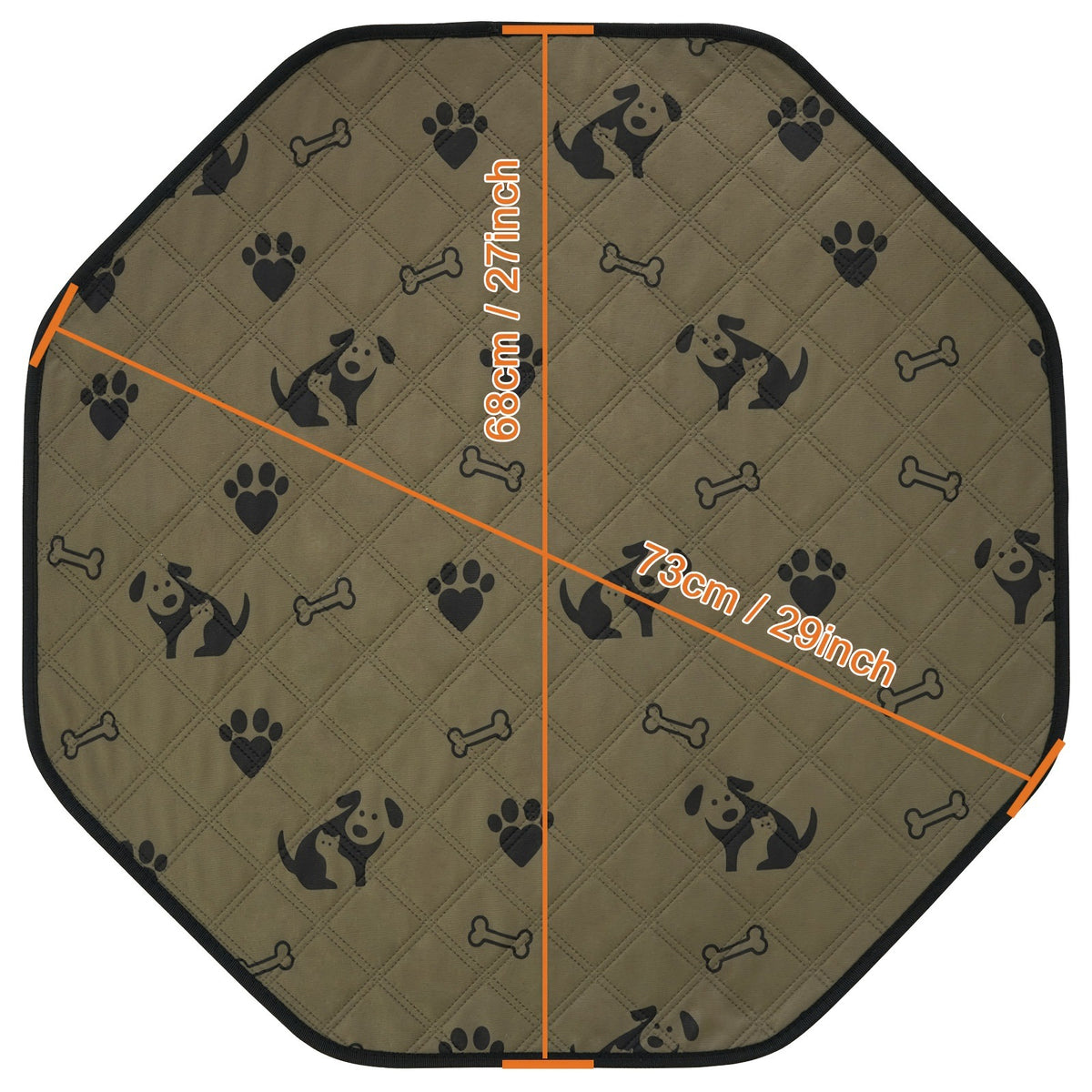 Washable Octagonal Dog Cage Mat