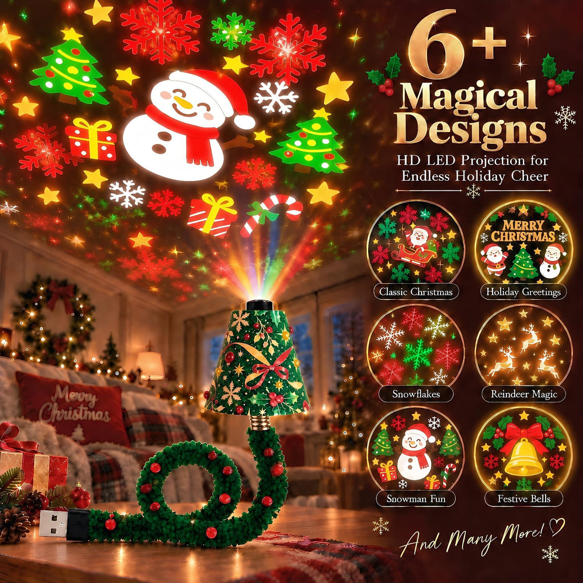 Christmas Tree Projection Lights