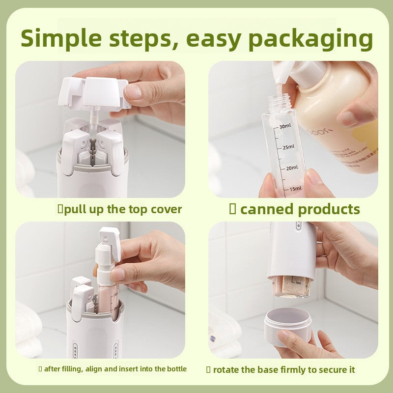 Four-in-One Travel Refillable Toiletry Bottles
