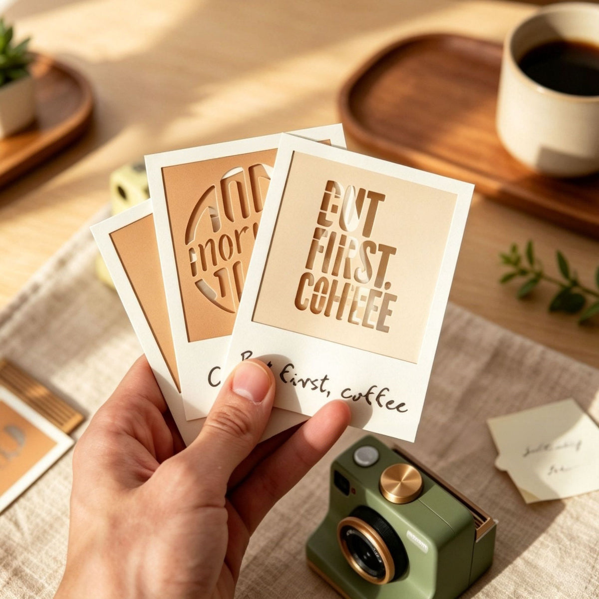 3D Printed Latte Art Camera Vintage Coffee Stencil Tool