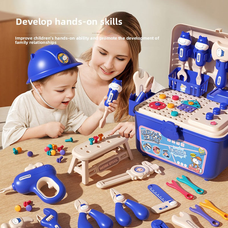 Childrens Pretend Play Toolbox with Electric Drill