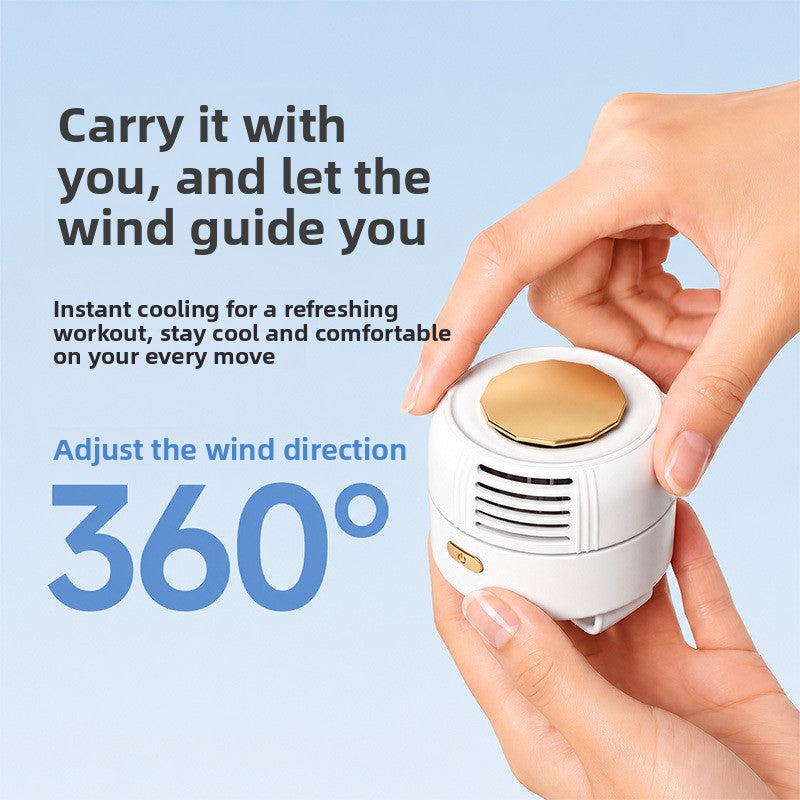 Portable USB charging mini neck-mounted handheld waist-mounted fan