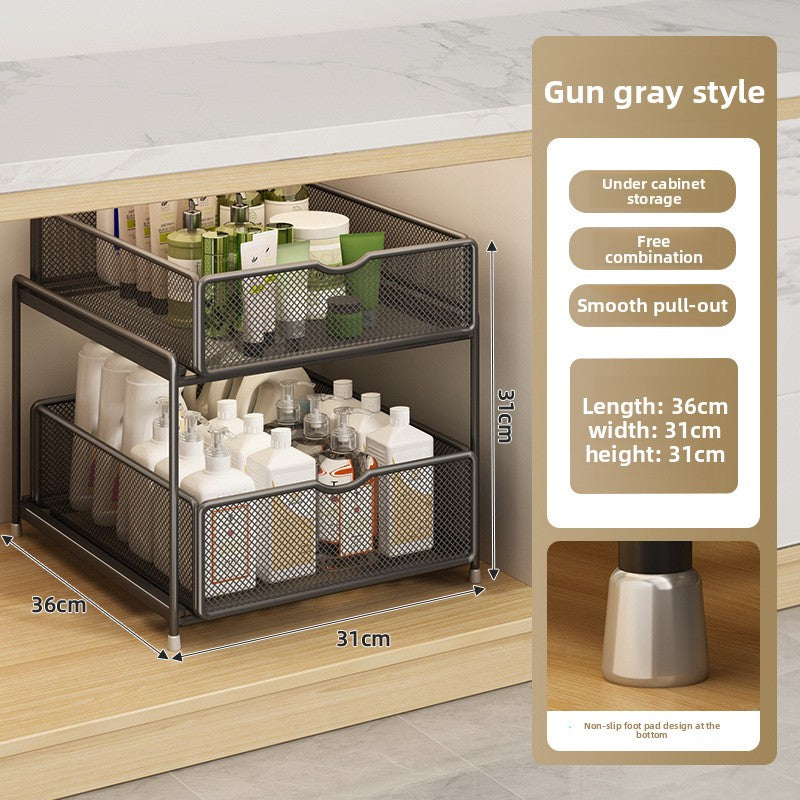 Bathroom sink shelf