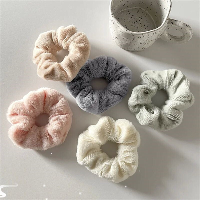 Soft Plush Hair Scrunchies Elastic Band