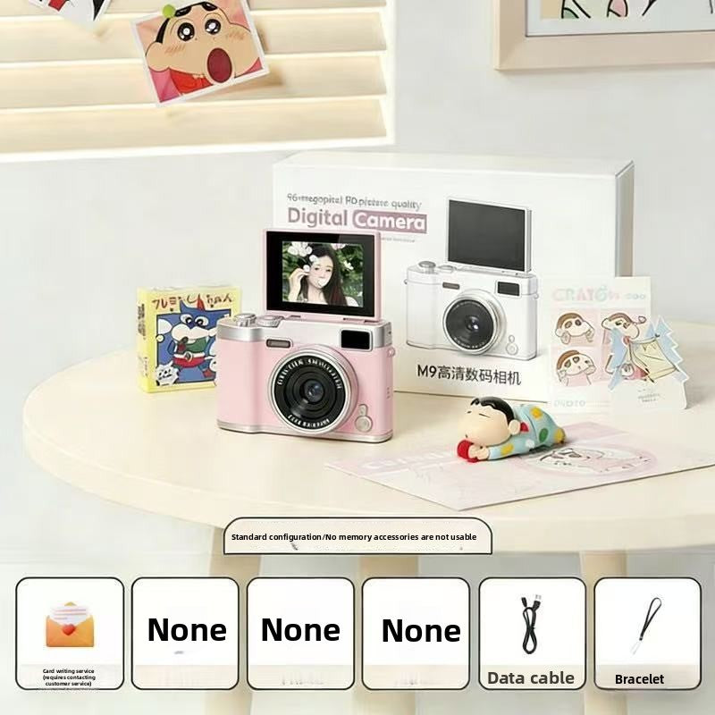 Retro Flip-Up Digital Camera with High-Definition CCD Sensor