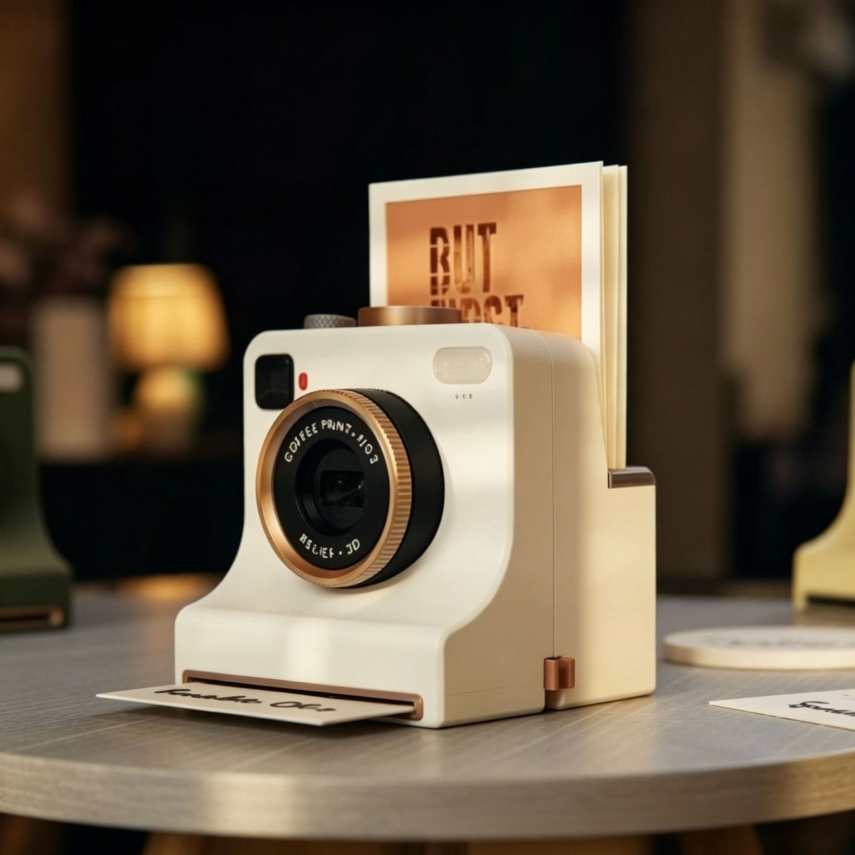 3D Printed Latte Art Camera Vintage Coffee Stencil Tool