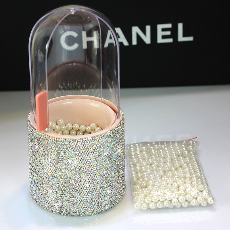 12-Piece Diamond Makeup Brush Set with Rhinestone Handles