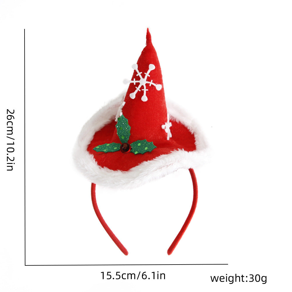 Christmas Party Headband Fun Santa Hat Reindeer Antlers Hair Accessories