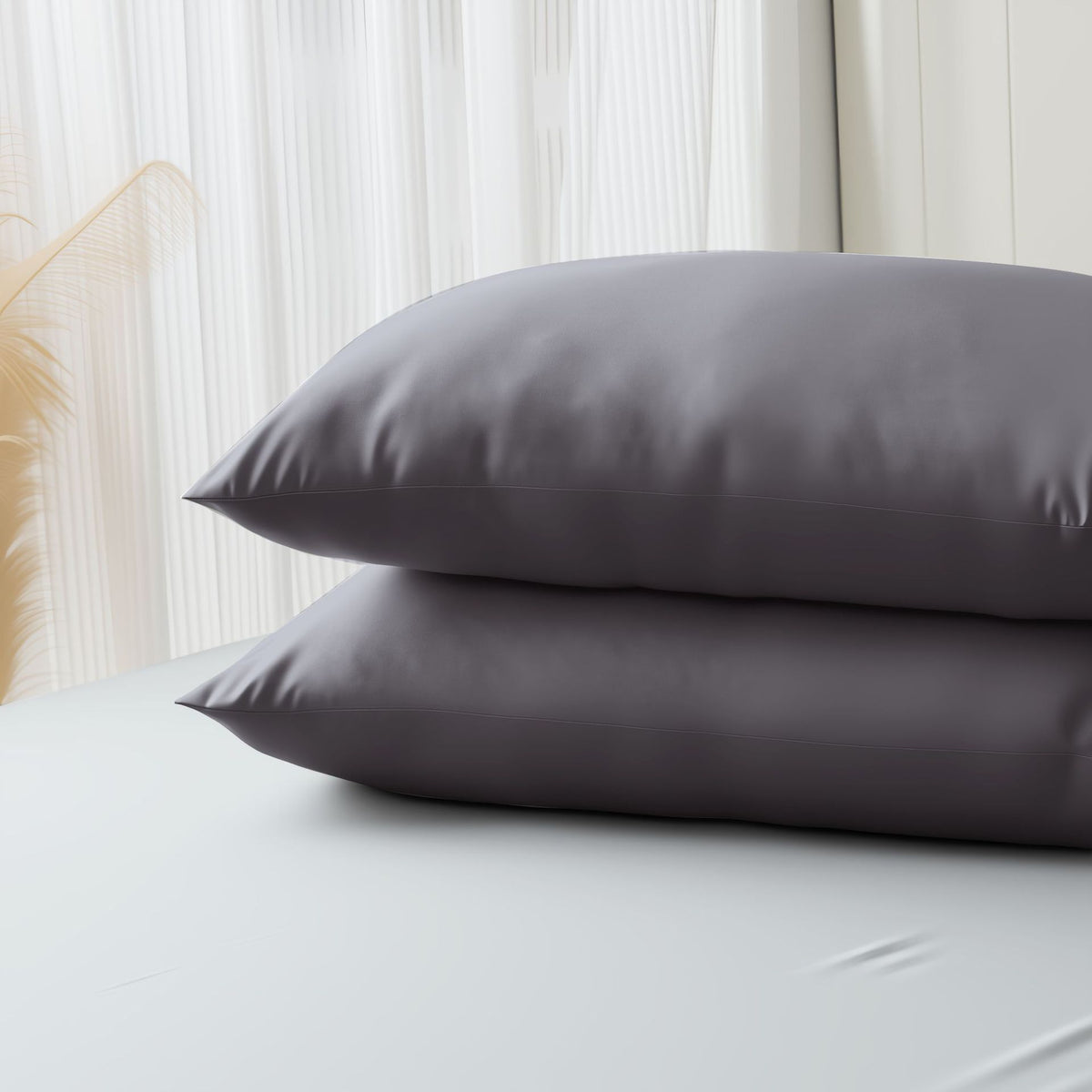 Bamboo fiber pillowcase cold solid color pillowcase