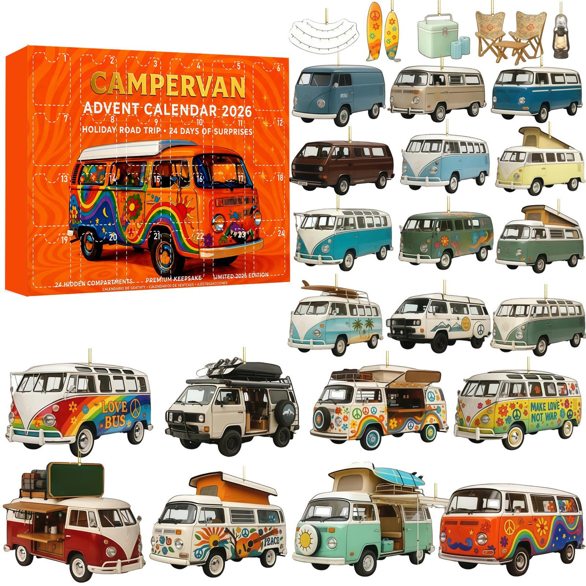 Christmas Countdown Calendar Blind Box Decoration Set